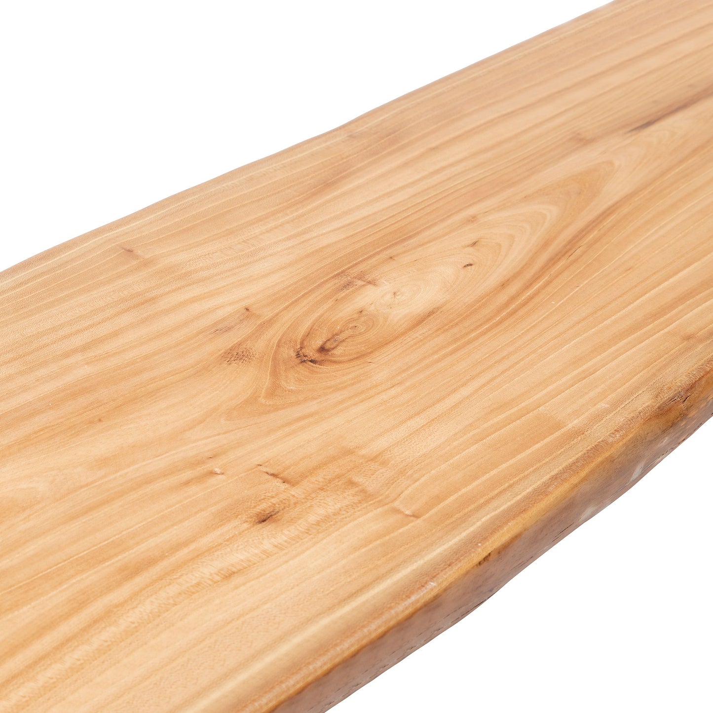 Solid Wood Dining Bench Bedroom BenchesIn Footrest Stool Live Edge Wooden Bench for Entryway Dining Room Living Room Bedroom End of Bed ( 4' Long,Rustic Elm Wood )