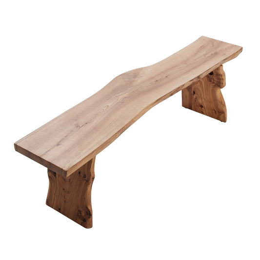 Natural Edge Bench Solid Rustic Bench Unique Table, Bedroom, or Entryway Bench, Live Wood Bench Rustic Home Decor (63” Long)