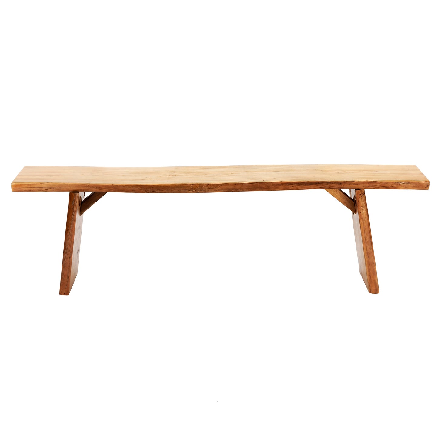 Solid Wood Dining Bench Bedroom BenchesIn Footrest Stool Live Edge Wooden Bench for Entryway Dining Room Living Room Bedroom End of Bed ( 5' Long,Rustic Elm Wood )