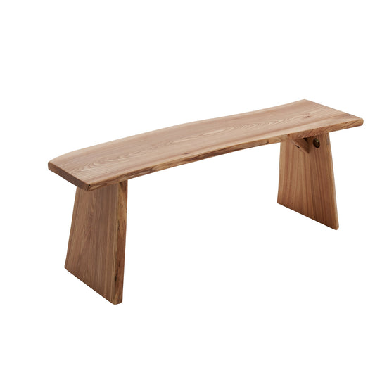 Natural Edge Bench Solid Rustic Bench Unique Table, Bedroom, Dining room or Entryway Bench, Live Wood Bench Rustic Home Decor (47.5” Long)