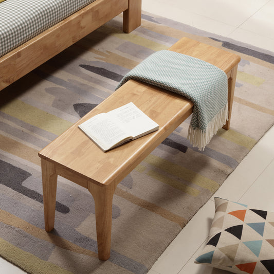 Bed End Bench Wood Bench Living Room Entrance Bench Bedroom Seat Dining Table Chair, Bedroom, Living Room, Kitchen Wooden Bench