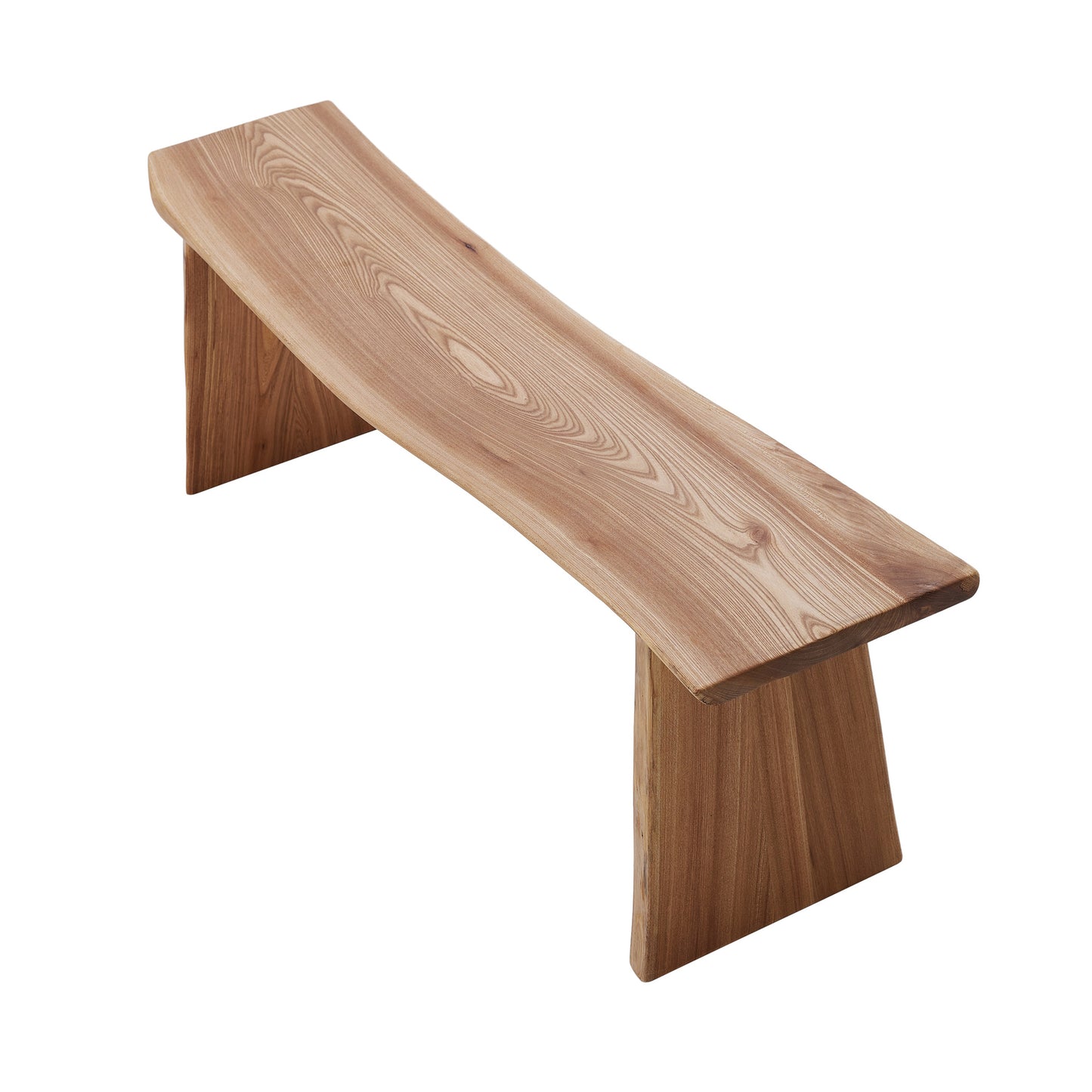 Natural Edge Bench Solid Rustic Bench Unique Table, Bedroom, Dining room or Entryway Bench, Live Wood Bench Rustic Home Decor (47.5” Long)