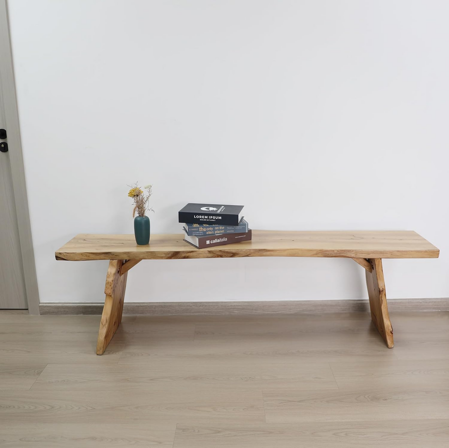 Natural Edge Bench Solid Rustic Bench Unique Table, Bedroom, or Entryway Bench, Live Wood Bench Rustic Home Decor (63” Long)