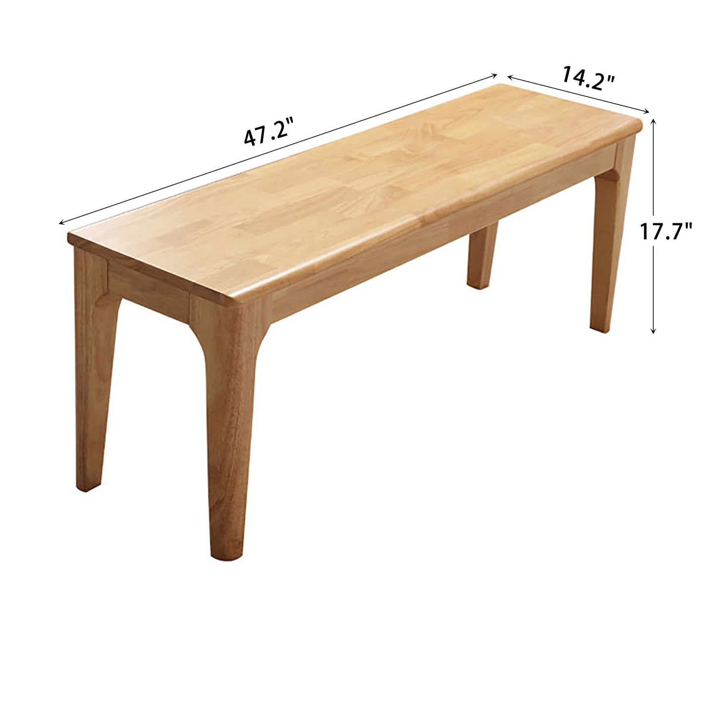 Bed End Bench Wood Bench Living Room Entrance Bench Bedroom Seat Dining Table Chair, Bedroom, Living Room, Kitchen Wooden Bench