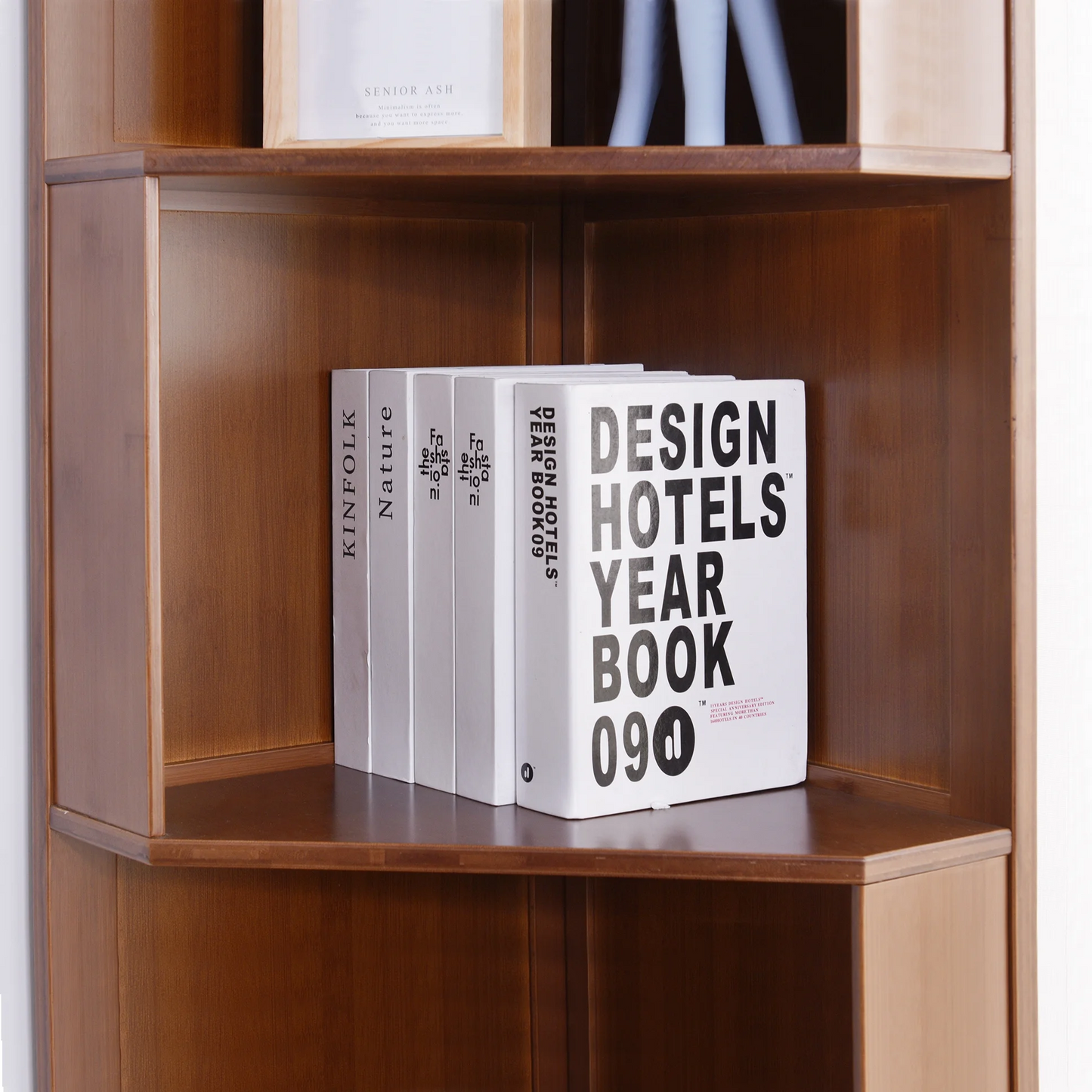 5-Bookcase Industrial Cube Shelf Corner Bookshelf Display Corner Storage Tall Bookshelf Multifunctional Storage Display Stand Shelf for Home Office Living Room Decoration