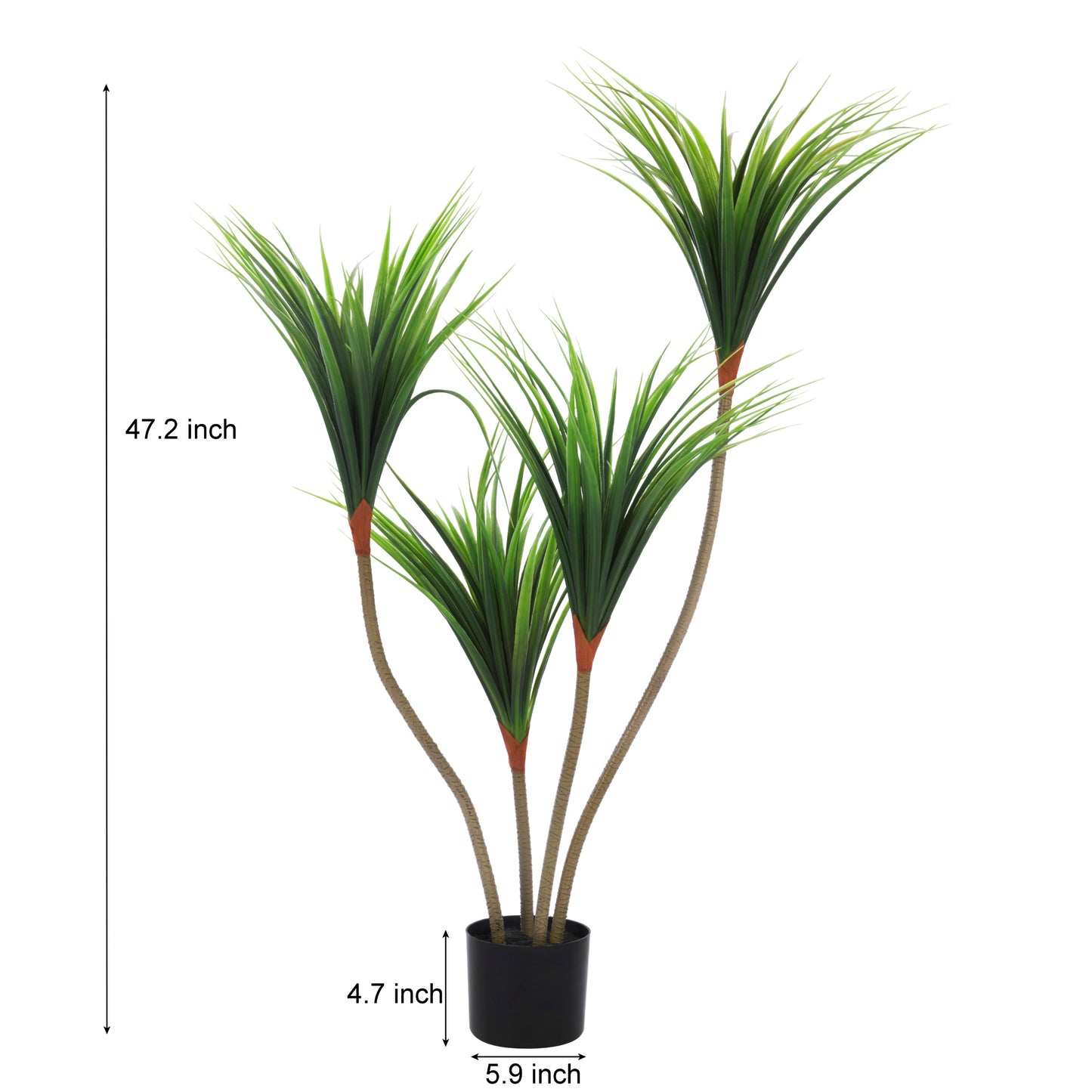 BALANBO Artificial Dracaena Plant, 6ft Faux Plants Fake Yucca Palm Trees in Pot Realistic Dragon Tree for Living Room Home Office Indoor Outdoor Decor