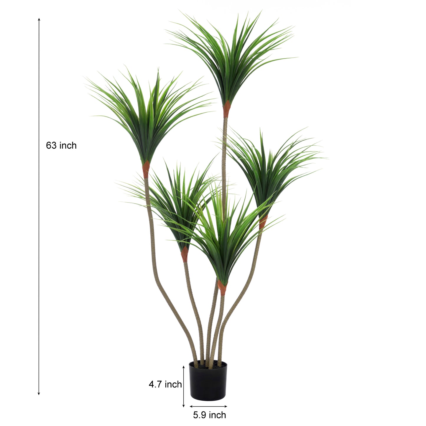 BALANBO Artificial Dracaena Plant, 6ft Faux Plants Fake Yucca Palm Trees in Pot Realistic Dragon Tree for Living Room Home Office Indoor Outdoor Decor