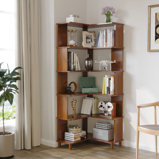 Corner Bookshelf, Multi-Layer Display Shelf, Corner Cube Toy for Small Space, Book Storage, Wooden Cube Corner Bookshelf for Game Room, Bedroom, Living Room
